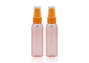 Le bottiglie di plastica riutilizzabili opache dello spruzzo 60ml di rosa 18mm con foschia fine arancio pompano