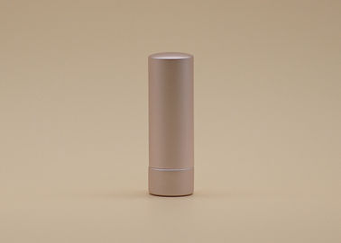 Impallidisca la forma semplice metallica del cilindro di senso 3.5g di Rosa di colore dei contenitori cosmetici rosa del rossetto