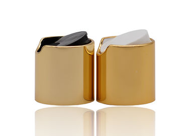 Cappuccio nero o bianco 24mm dell'oro del tappo superiore brillante di alluminio cosmetico del disco dei pp del disco