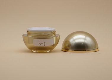 OEM crema cosmetico sferico del volume 30g 50g di colore dell'oro dei contenitori disponibile