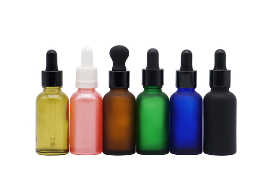 Varia bottiglia di olio essenziale di colori della bottiglia di vetro vuota del contagoccia con differenti contagocce