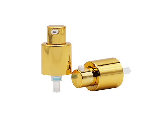 Pompa cosmetica di trattamento dell'oro della lozione della pompa 20mm dell'alluminio della pompa brillante della schiuma