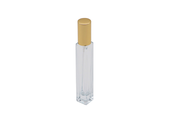 Bottiglia del tester del profumo di Colonia del quadrato con la pompa dello spruzzo dell'alluminio dell'oro