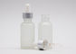 Il contagoccia trasparente glassato dell'olio essenziale imbottiglia 30ml, bottiglie di vetro cosmetiche del contagoccia