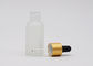 chiare bottiglie di vetro glassate 50ml dell'olio essenziale della bottiglia di olio con il contagoccia opaco dell'oro