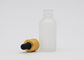 chiare bottiglie di vetro glassate 50ml dell'olio essenziale della bottiglia di olio con il contagoccia opaco dell'oro