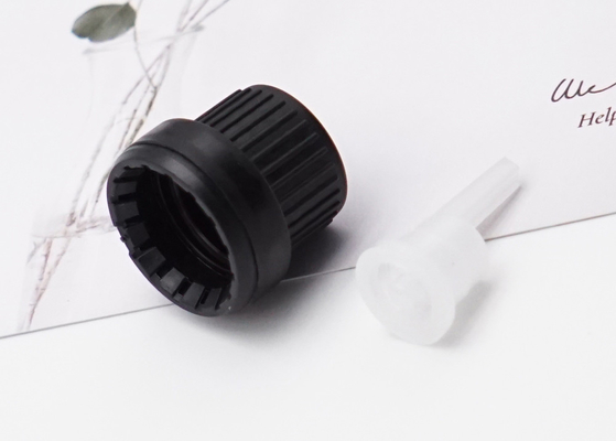 Il coperchio a vite di plastica di CRC con l'inserzione per vetro imbottiglia il cappuccio evidente del compressore nero di 18mm