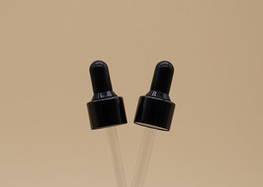 Capezzolo speciale di colore del contagoccia nero dell'olio essenziale con la pipetta spessa di vetro della parete