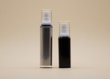 Bottiglia senz'aria del pulsometro dell'ABS di argento metallico per imballaggio crema cosmetico