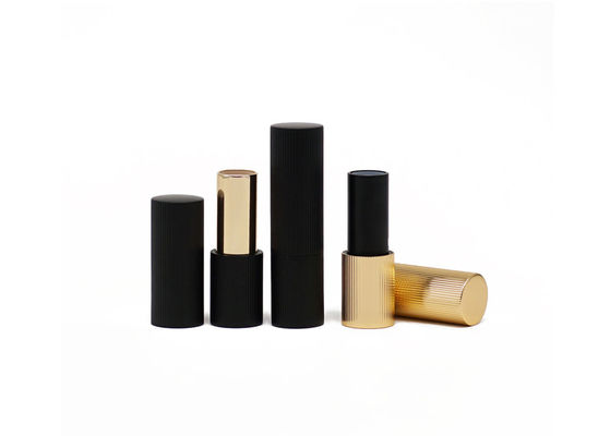 I contenitori del rossetto del cilindro dell'oro del nero dello SGS ammassano per i cosmetici