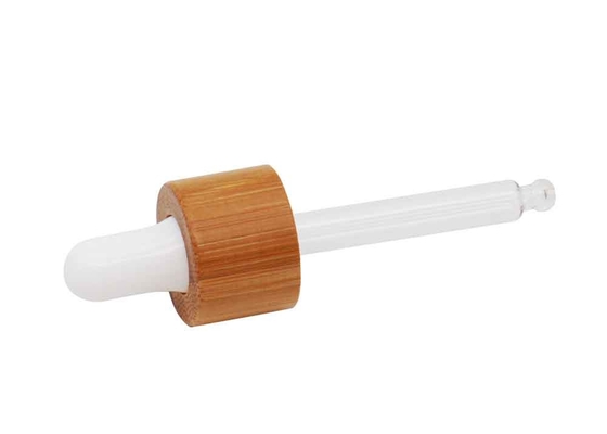 Il contagoccia di vetro di bambù del contagoccia di bambù regolare dell'olio essenziale ricopre il labbro di bambù del contagoccia di 18mm per le bottiglie