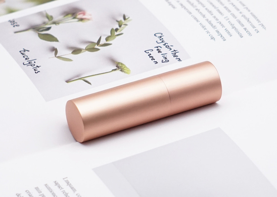 Contenitore cosmetico magnetico di alluminio della metropolitana del rossetto di Rose Gold 3.5g del cilindro