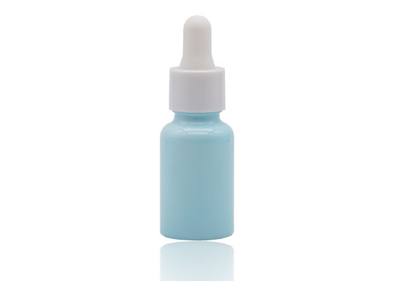 qualità  Bluish Color Coating Essential Oil Dropper Bottles White Ceramic Bottle 30ml fabbrica