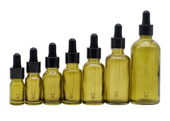 Stampa cosmetica dello schermo del contagoccia di vetro di verde bottiglia dell'olio essenziale 30ml