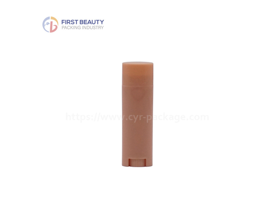 Balsamo di labbro di plastica vuoto della metropolitana 4.5g del contenitore del deodorante di forma ovale arancione-chiaro