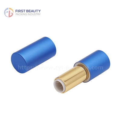 Tubo di rossetto vuoto di plastica rotonda personalizzabile con tappo a scatto