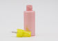 Spruzzo di plastica piano dell'ANIMALE DOMESTICO 50ml di rosa della spalla il piccolo imbottiglia riutilizzabile con la pompa gialla