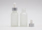 Il contagoccia trasparente glassato dell'olio essenziale imbottiglia 30ml, bottiglie di vetro cosmetiche del contagoccia