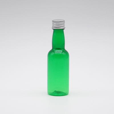 Bottiglia cosmetica dello spruzzo del collo lungo di plastica verde trasparente con i coperchi a vite 100ml