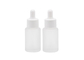 Bottiglia cosmetica bianca di vetro vuota piana 50ml del contagoccia della bottiglia di olio essenziale della spalla