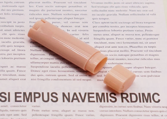 Balsamo di labbro di plastica vuoto della metropolitana 4.5g del contenitore del deodorante di forma ovale arancione-chiaro