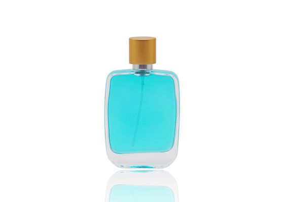 Bottiglia di profumo cosmetica quadrata di forma 50ml con la pompa del profumo di FEA15 Snap-on