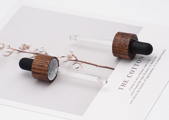 Contagoccia di vetro della pipetta con differenti cappucci di bambù del contagoccia di Lenghts per le bottiglie