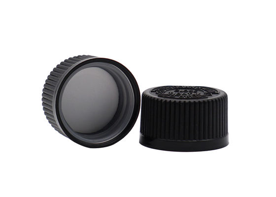 Cappuccio di plastica 18mm della prova del bambino di CRC della vite costolato per le bottiglie